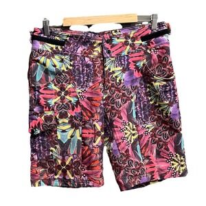 Shredly Floral Print Women's Mountain‎ Bike Cycling Shorts Size 6